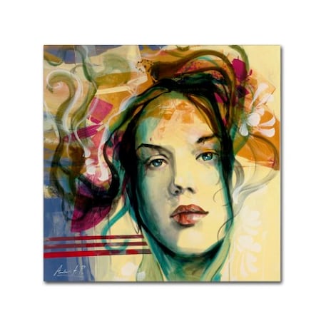 Andrea 'Blanca Mujer' Canvas Art,18x18